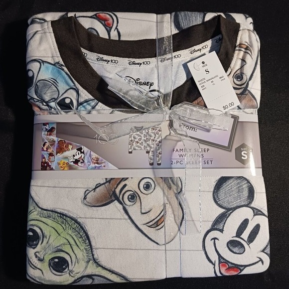 NEW Small Disney 100 Year's 2PC Pajamas, Disney + Marvel + Star Wars PJ's - Picture 3 of 9